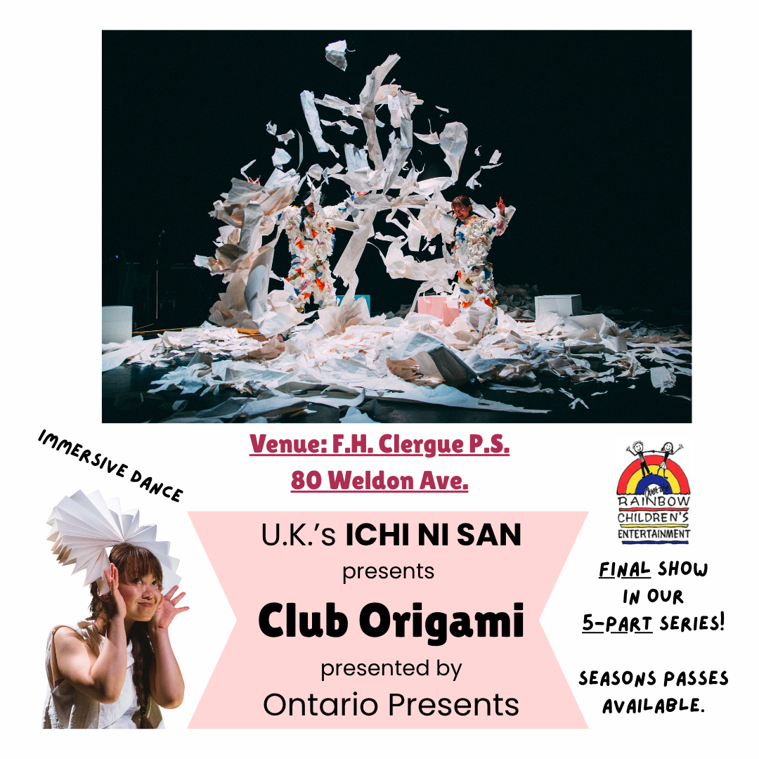 OTR - Club Origami May 15, 2027 @ 02:00 pm at FH Clergue get tickets at the Sault Community Theatre Box Office In the Station Mall.